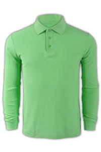 SKLPS009 pure colour plain color light green 060 long sleeved en' s Polo shirt 1AD01 tailor made ordering men' s pure colour polo shirts DIY design supplier polo-shirts POLO shirt price 45 degree
